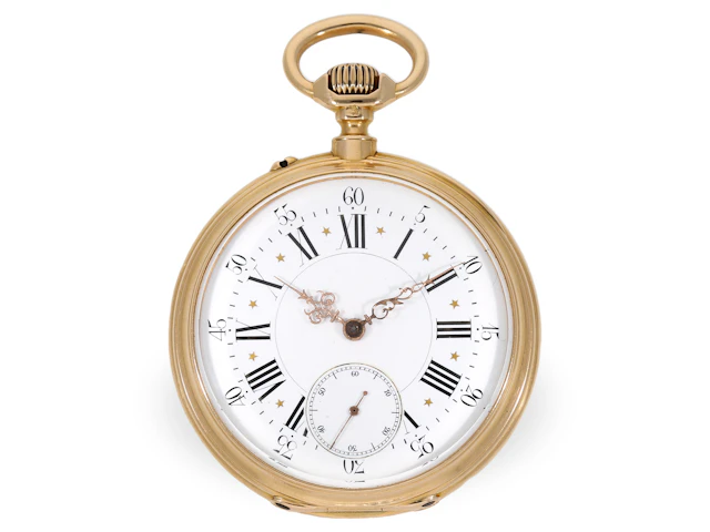 Pocket watch: very fine BREGUET pocket chronometer No. 3442 with secret