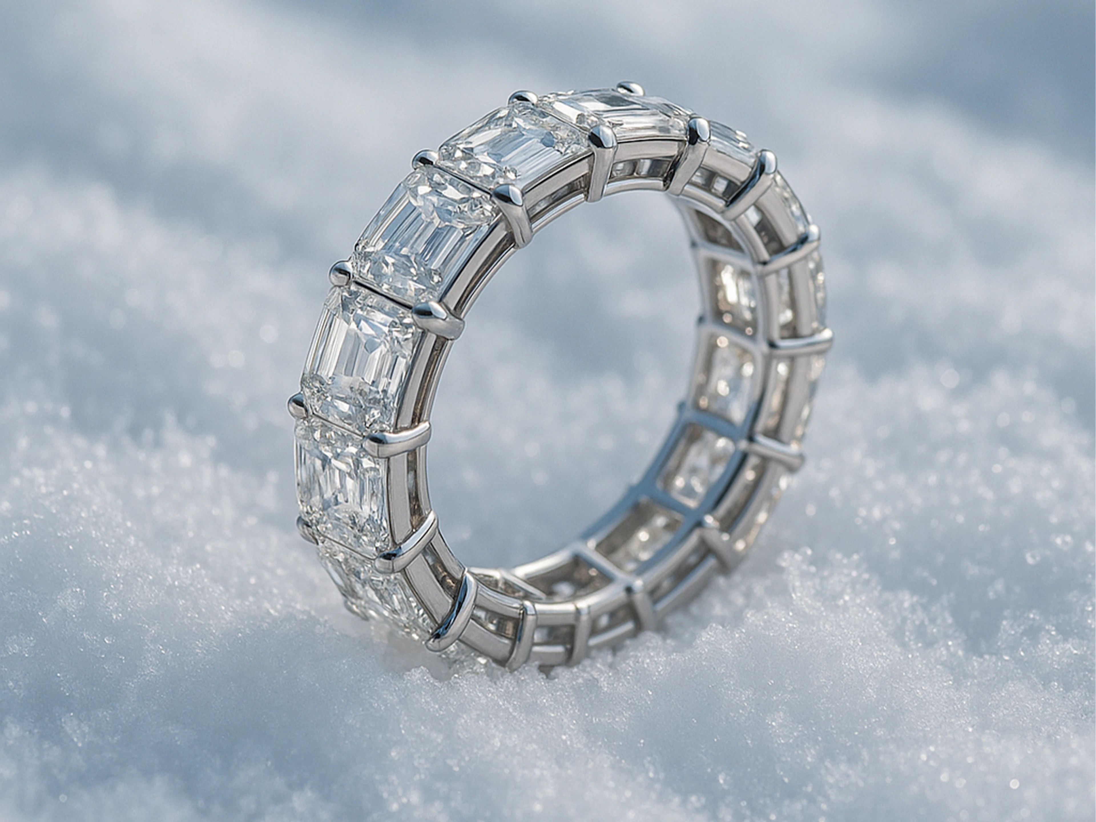 Ring: exclusive, as good as new platinum memoir ring with 16 very