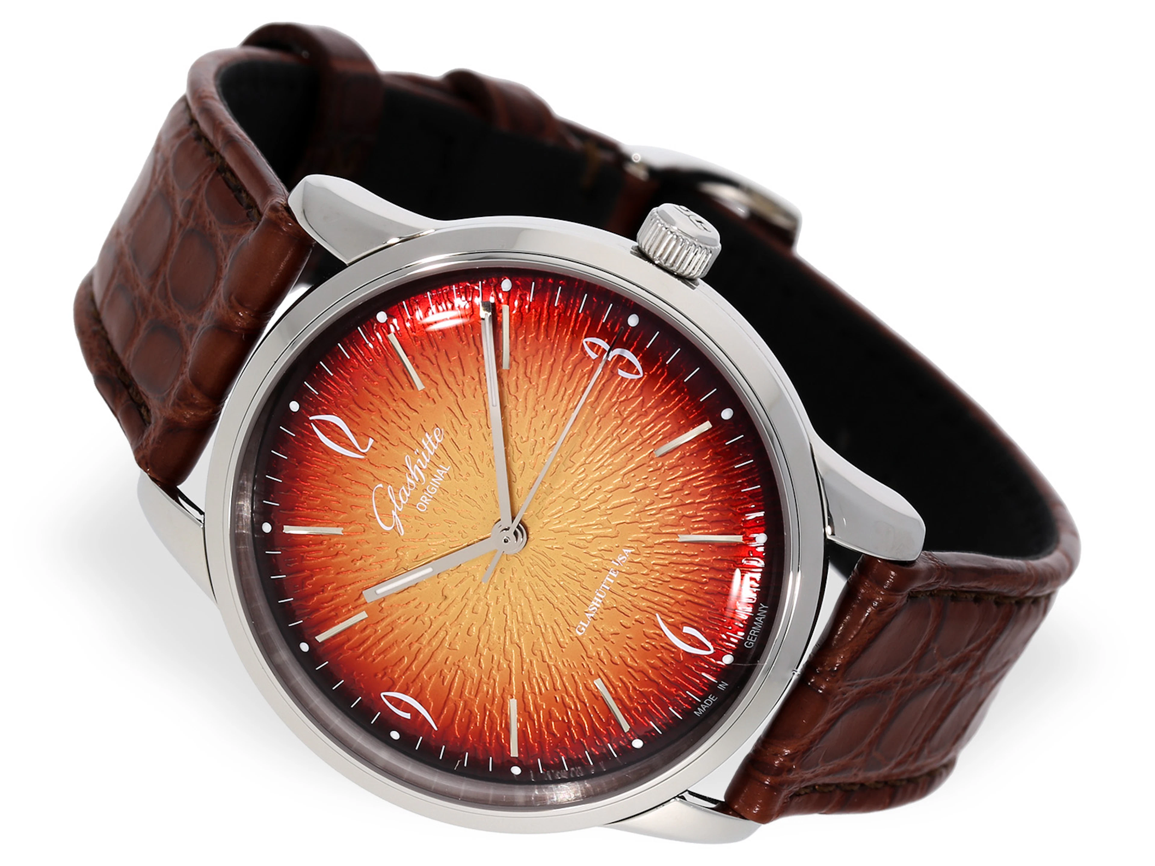 Wristwatch: distinctive Glashütte Original “Sixties” automatic watch