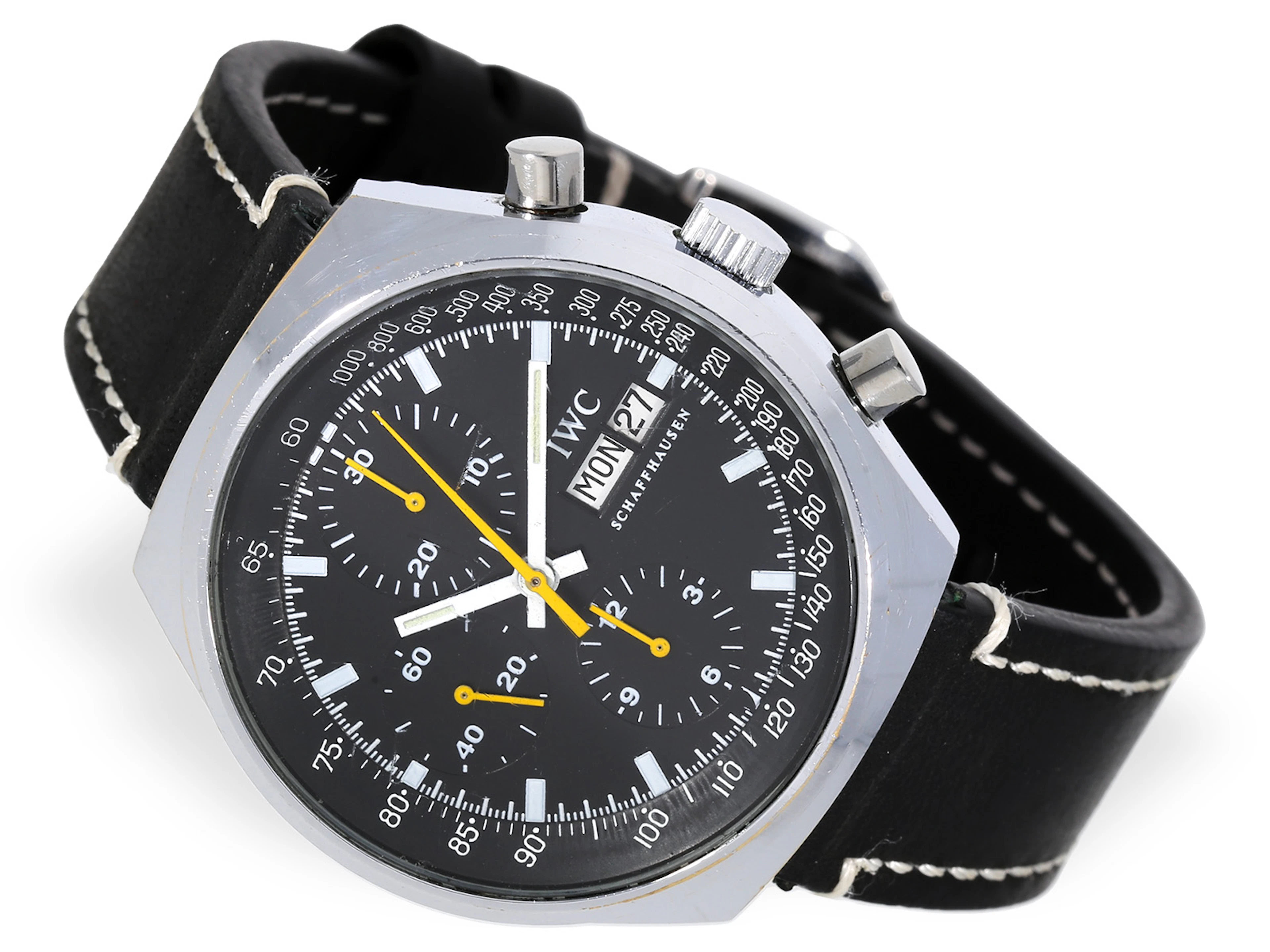 Wristwatch: large vintage IWC chronograph Valjoux 7750, 1970s