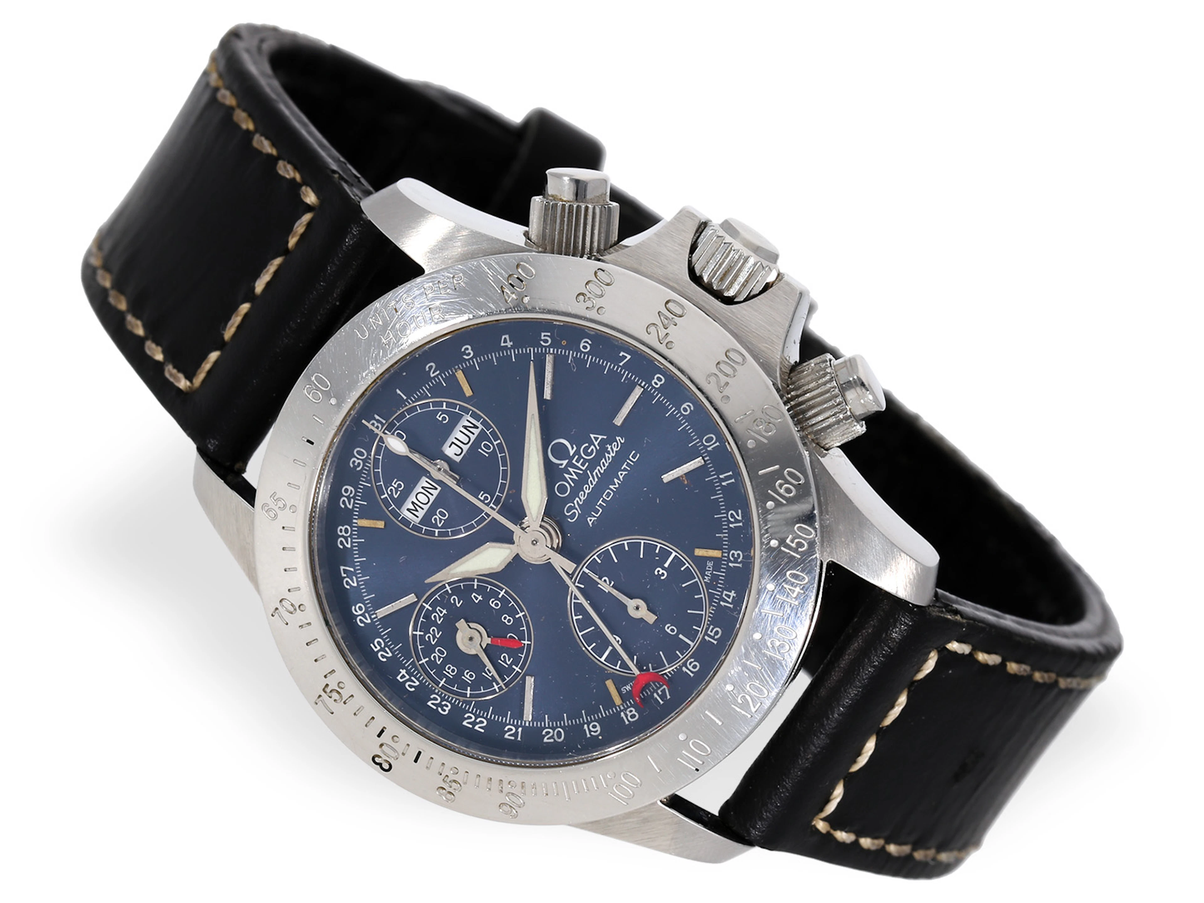Wristwatch: vintage Omega Speedmaster Triple Date chronograph, Ref.