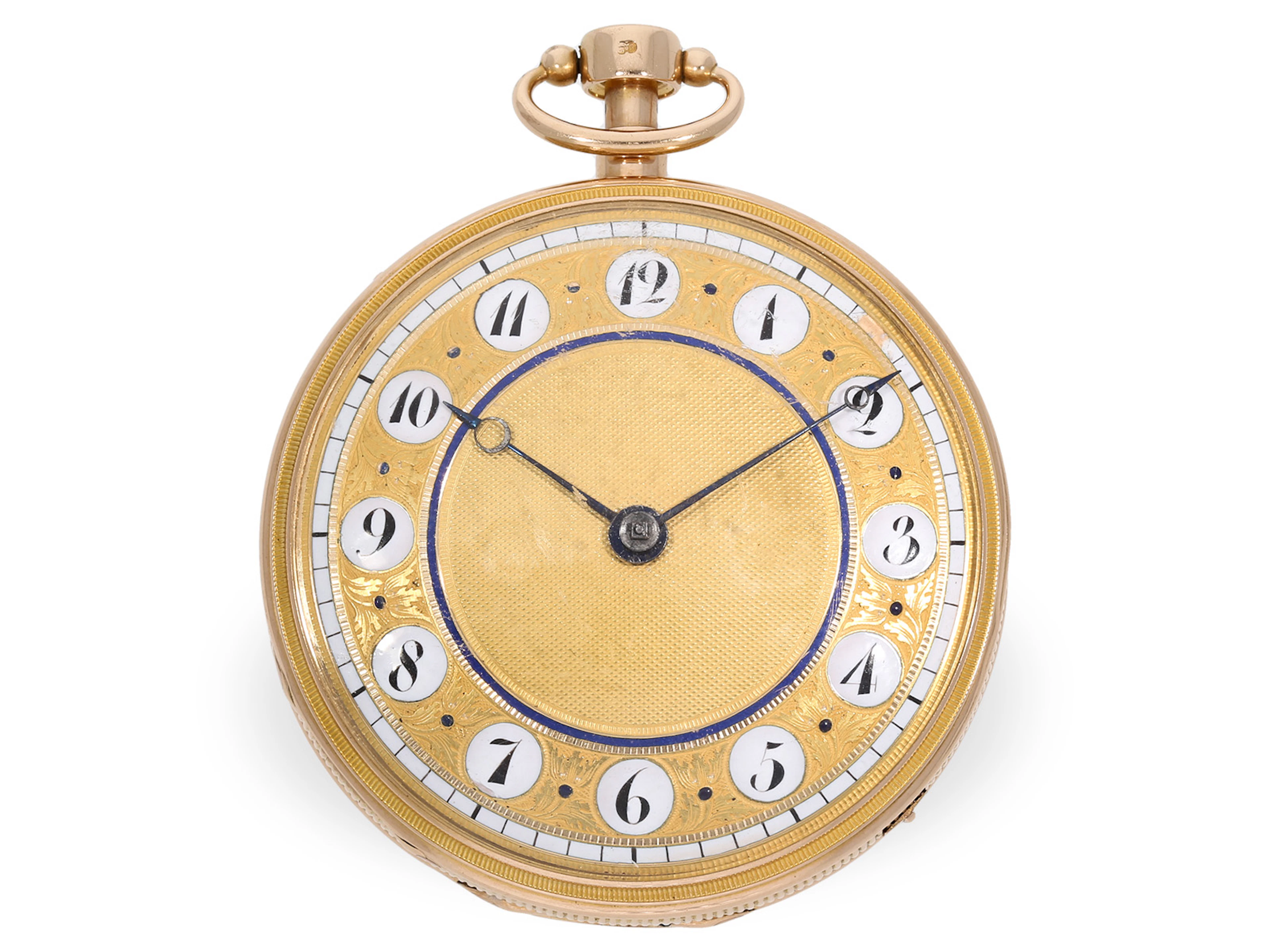 Pocket watch: A rarity, Barillet-type musical watch, probably Geneva