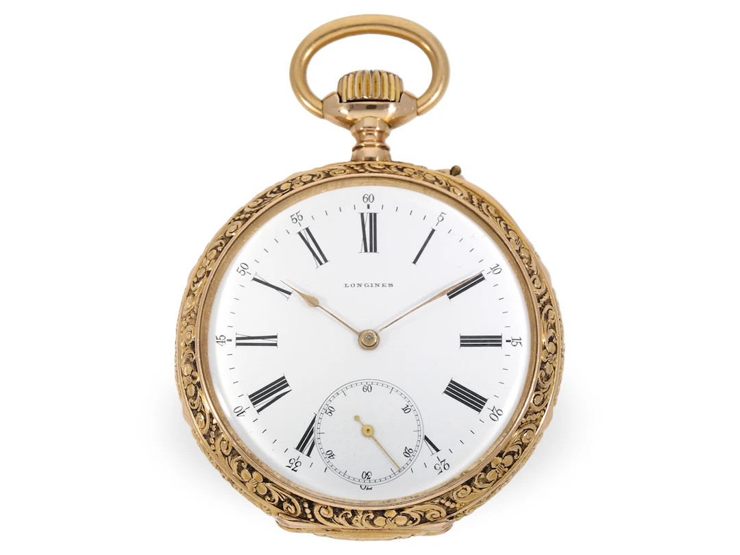 Pocket watch: heavy Longines Anker chronometer with St George case, 1903