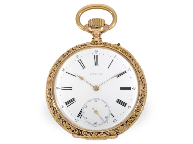 Pocket watch: heavy Longines Anker chronometer with St George case, 1903