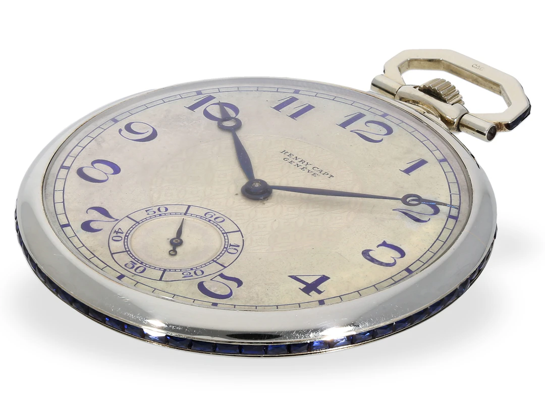 Pocket watch: exceptionally beautiful Geneva dress watch set with