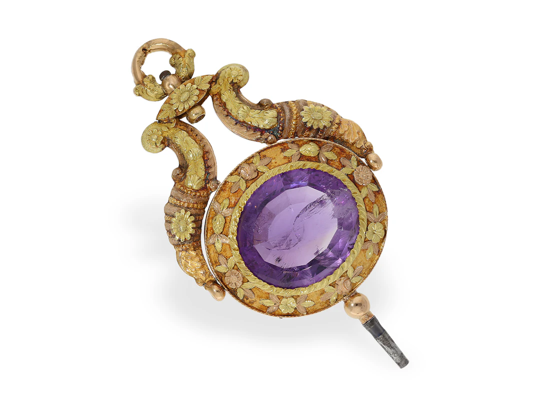 Watch key: unique relief splendour key in exceptional quality, probably