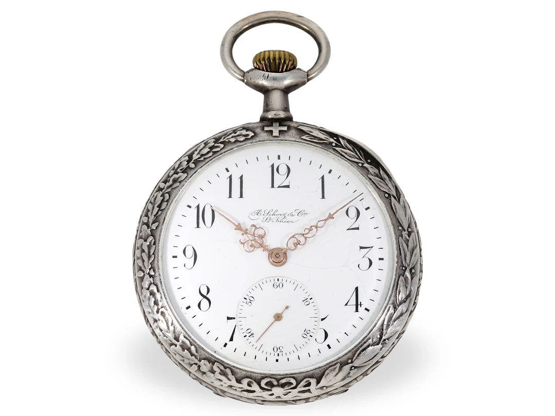 Pocket watch: Tir Cantonal Fribourg 1905 marksman's watch, Scherz
