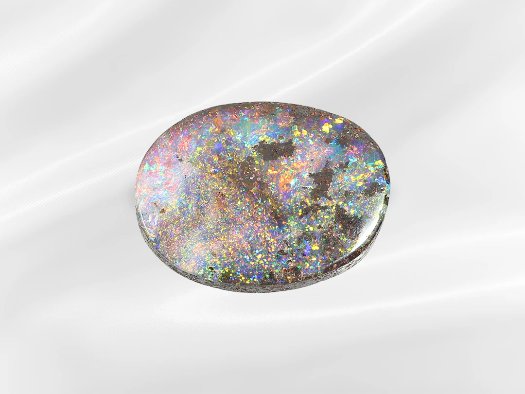 Opal: Australian black boulder opal, ca. 5.8 ct