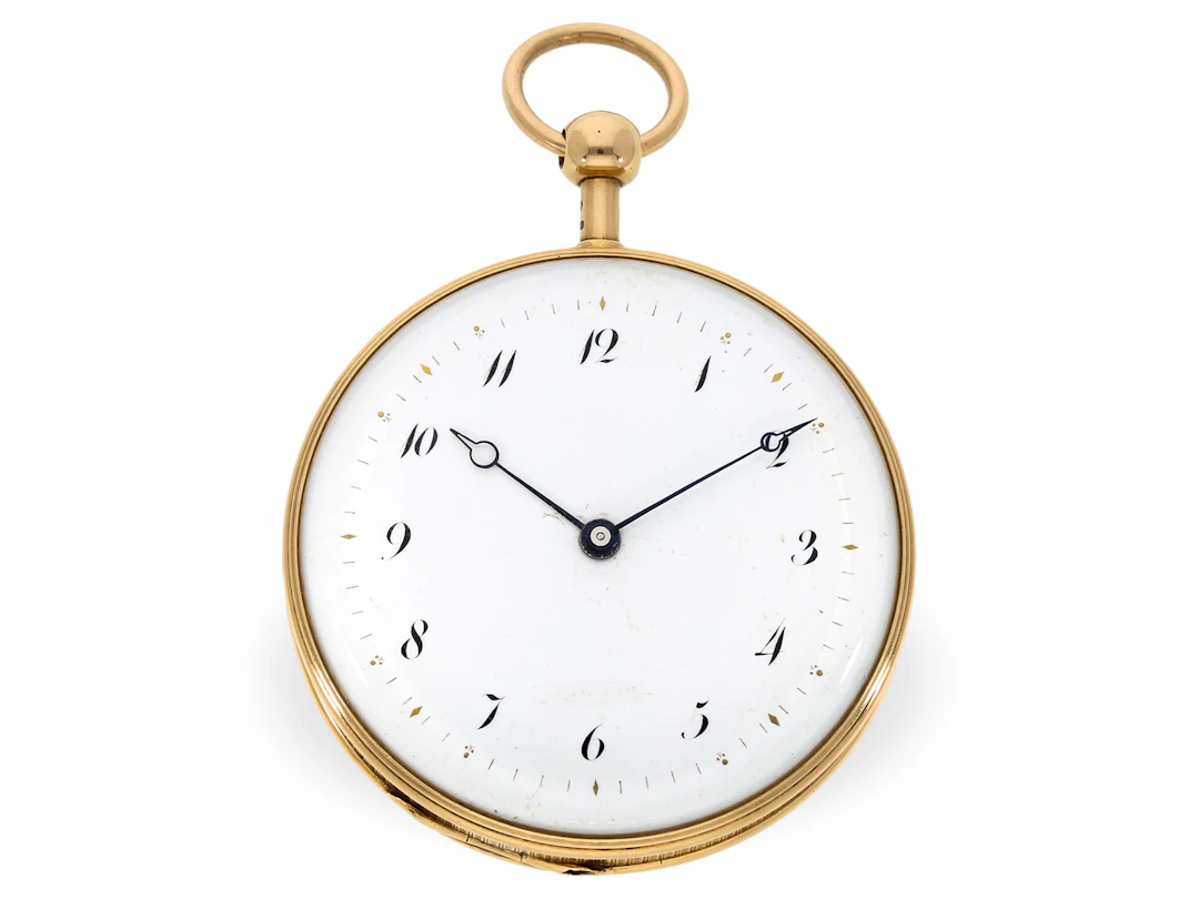 Pocket watch: Breguet-type Lepine with repeater, Recordon late Emery