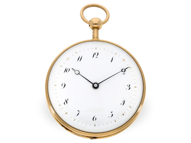Pocket watch: Breguet-type Lepine with repeater, Recordon late Emery