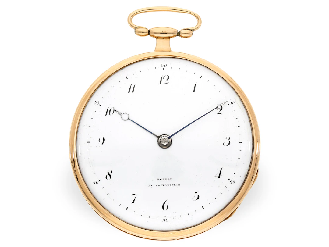 Pocket watch: early and technically extremely rare chronometer, Robert