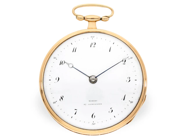 Pocket watch: early and technically extremely rare chronometer, Robert