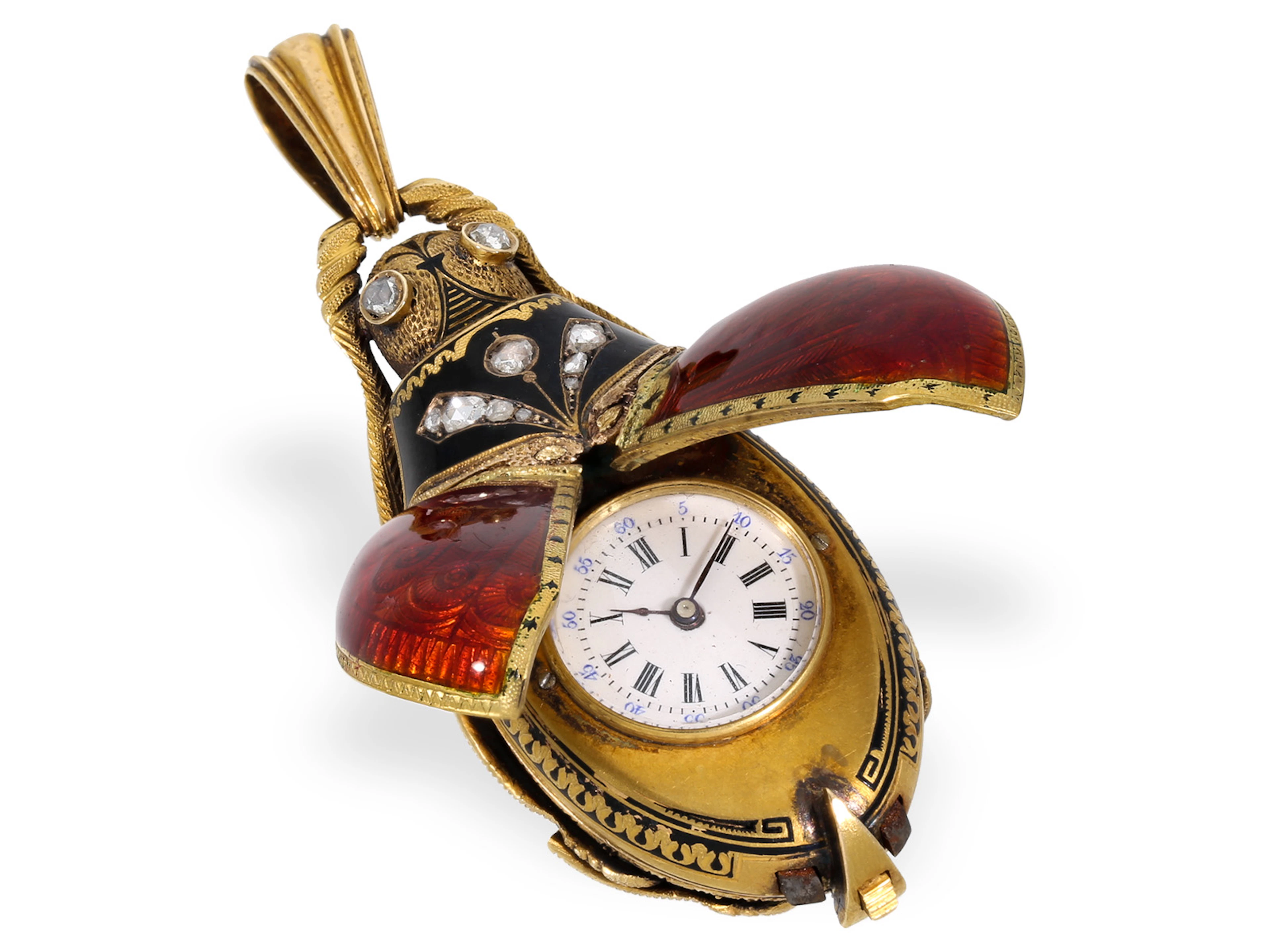 Figurative watch/pendant watch: museum-quality, very fine, particularly