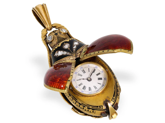 Figurative watch/pendant watch: museum-quality, very fine, particularly