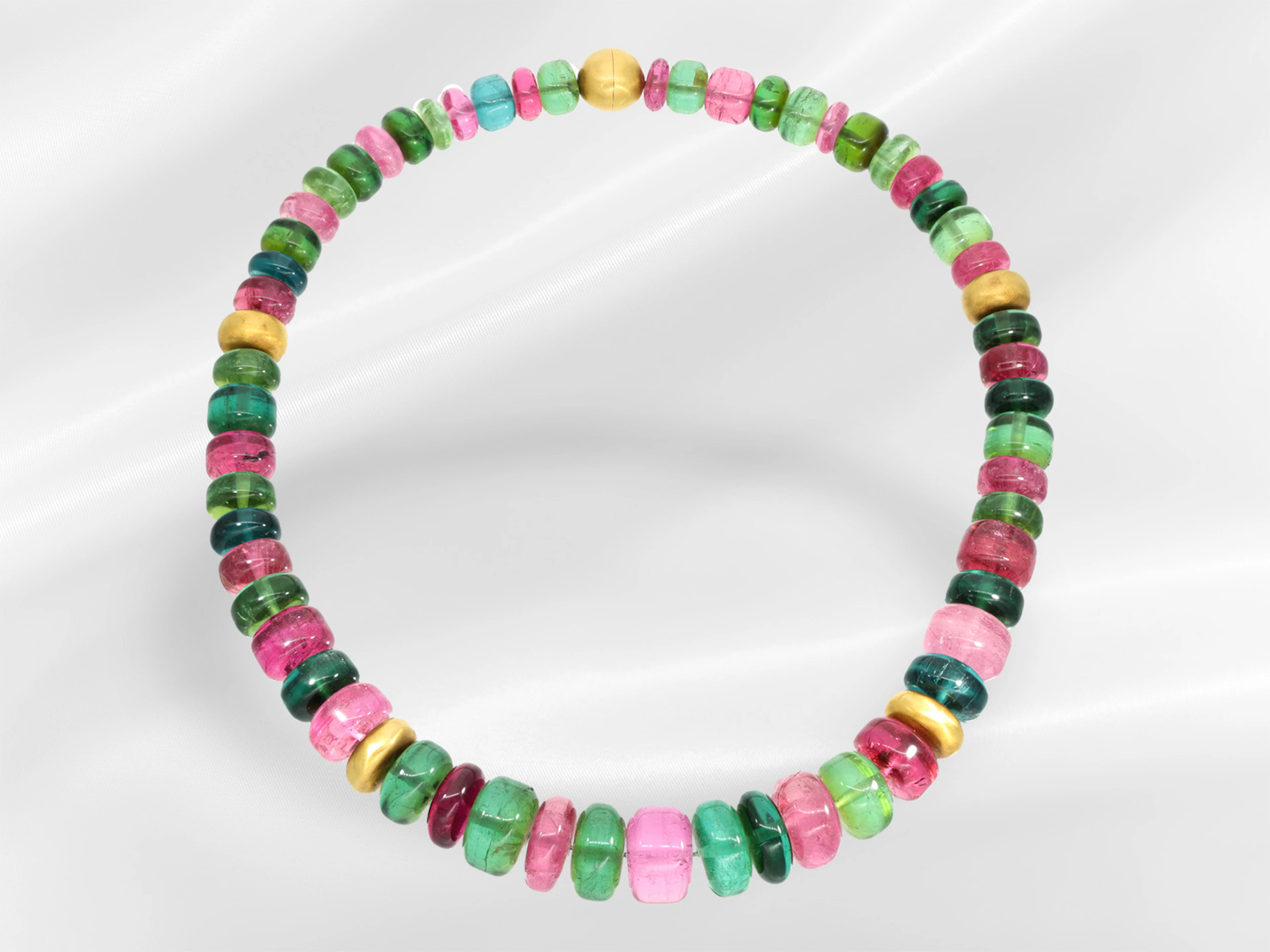 Necklace: beautiful tourmaline necklace in various colour combinations