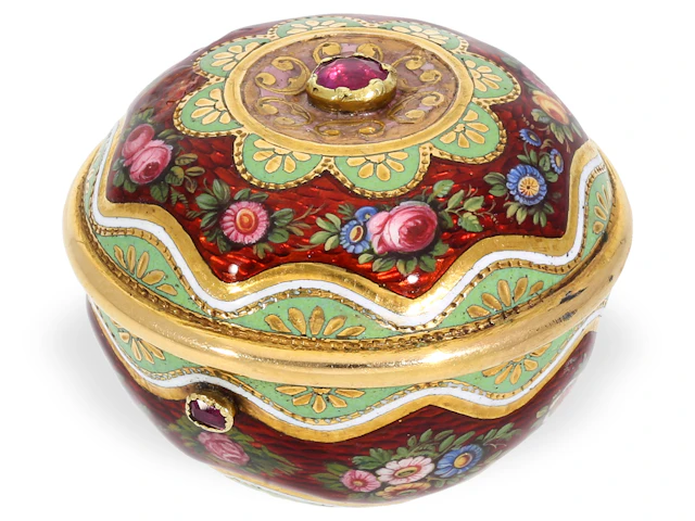 Shaped watch: extremely rare gold and enamel watch for the Ottoman