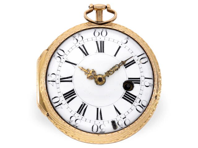 Pocket watch: gold verge watch in as good as new condition, Le Noir