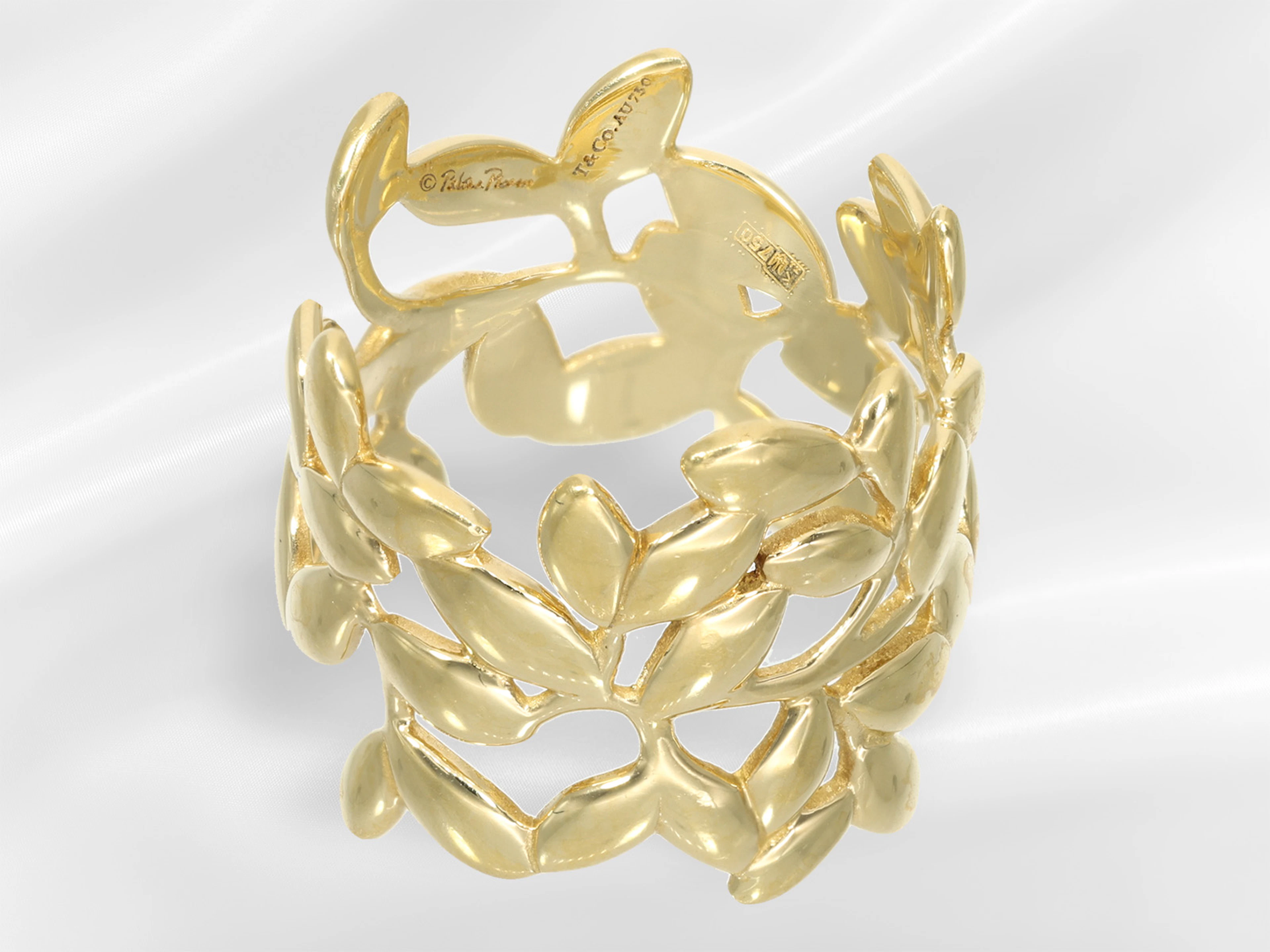 Ring: wide, high-quality goldsmith's ring from Tiffany & Co, ‘Paloma