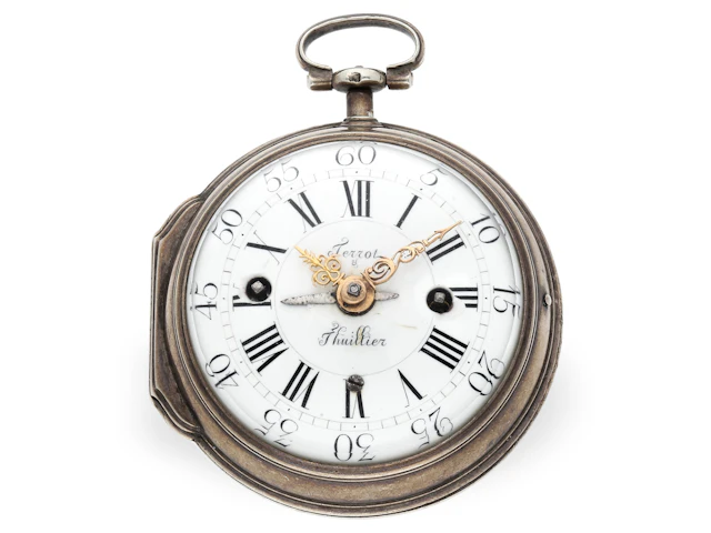 Pocket watch: early verge watch with alarm, Terrot et Thuillier, Geneva