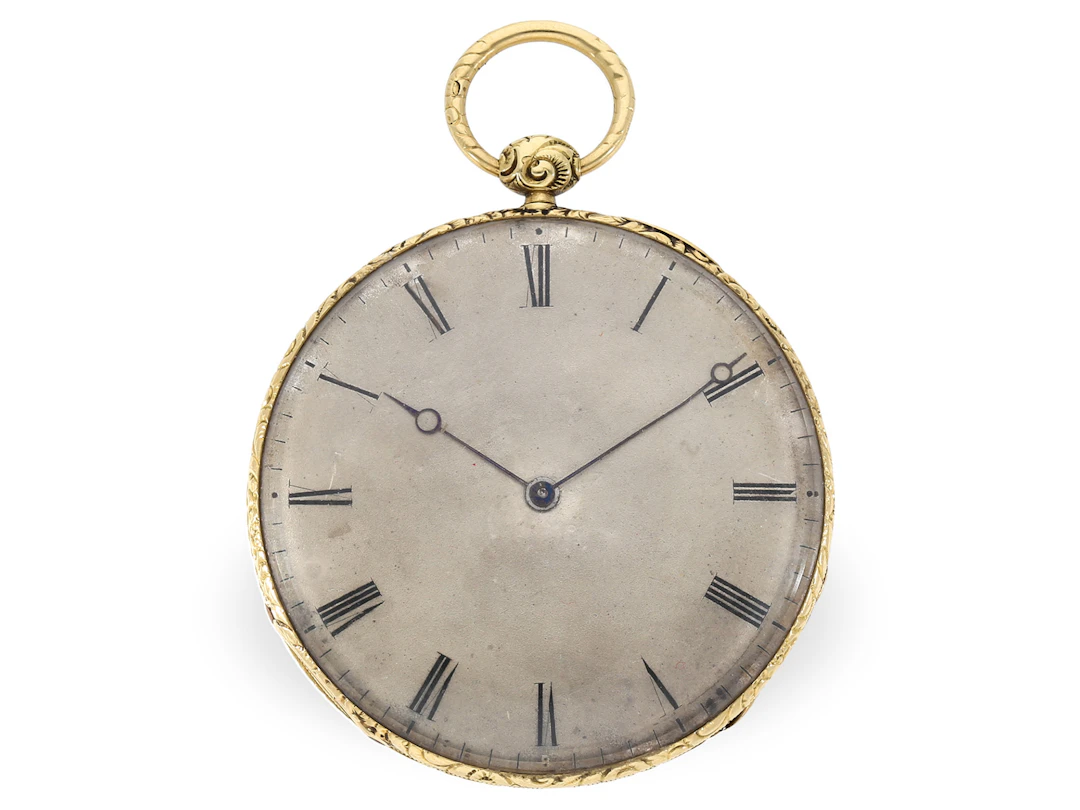 Pocket watch: large gold Lepine with a rare ultra-flat Bagnolet calibre