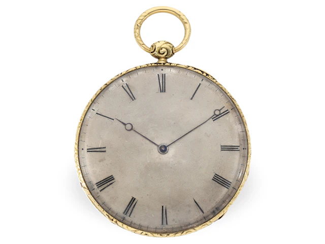 Pocket watch: large gold Lepine with a rare ultra-flat Bagnolet calibre