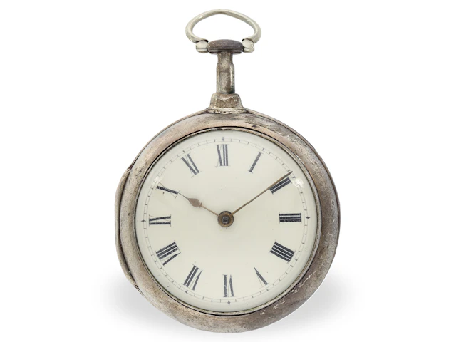 Pocket watch: Technically extremely rare double-wheel Omskirk escapement