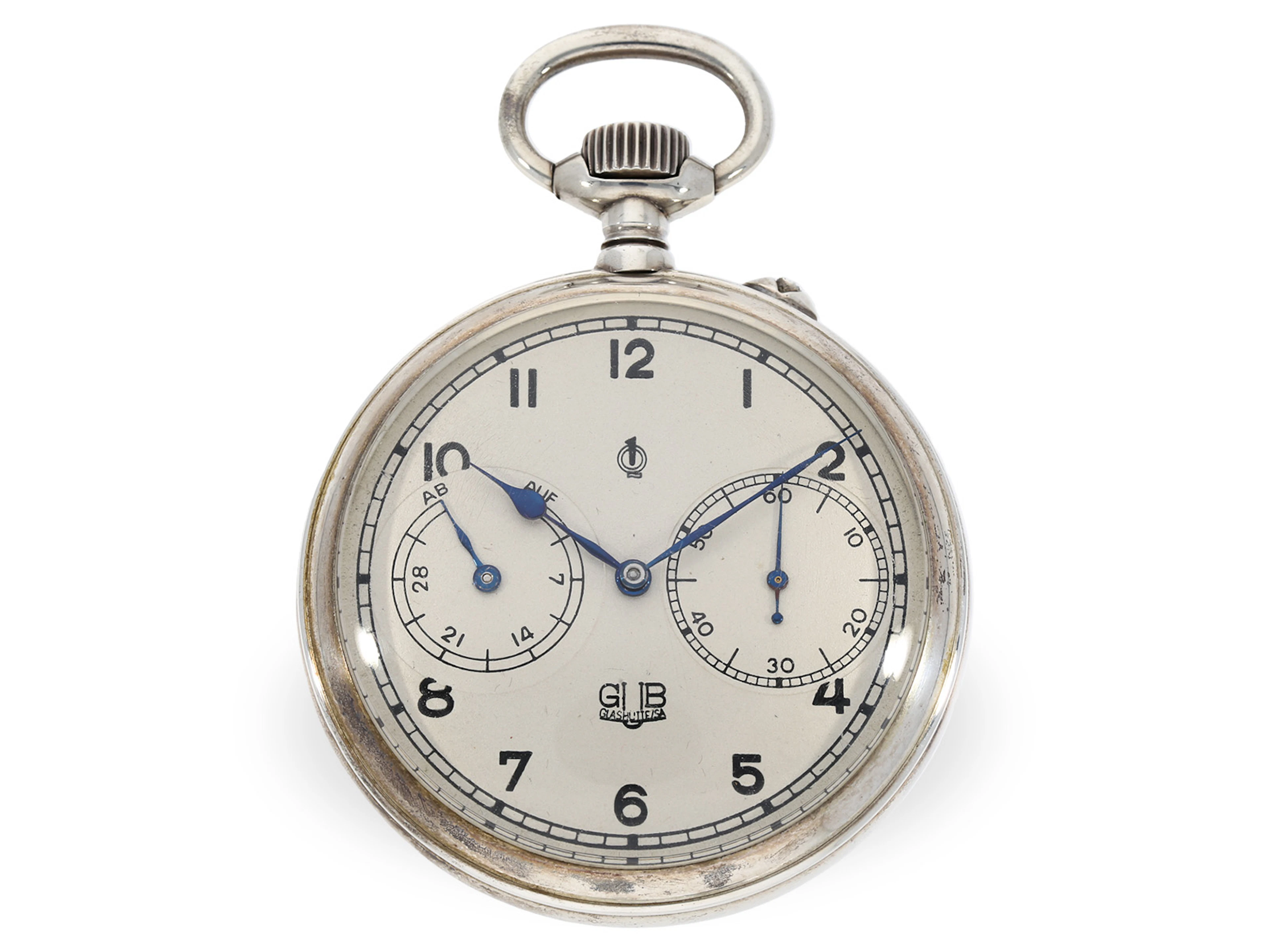 Pocket watch: First-class marine deck watch, Glashütte GUB, circa