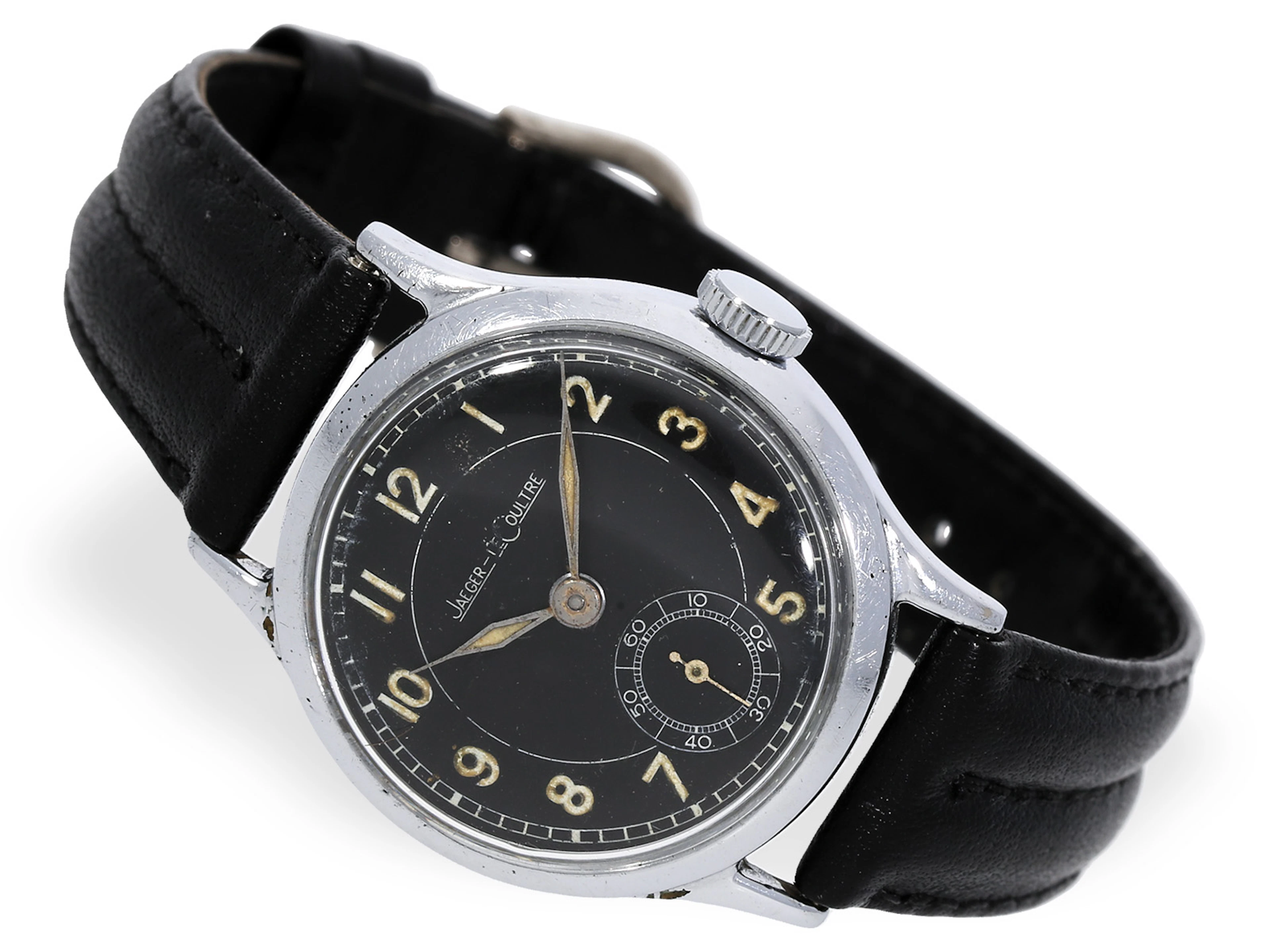 Wristwatch: historically interesting LeCoultre pilot’s watch, used