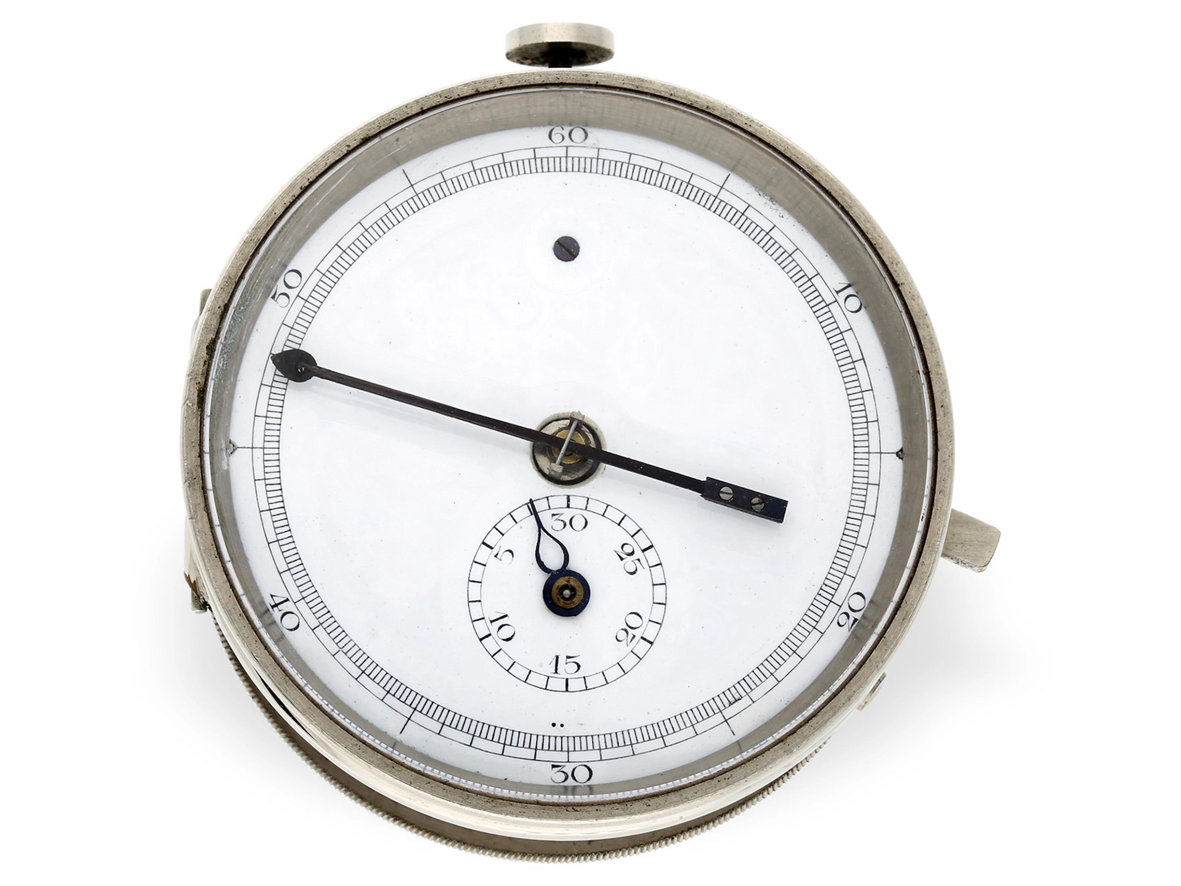 Rare French ink chronograph with box, 19th century.