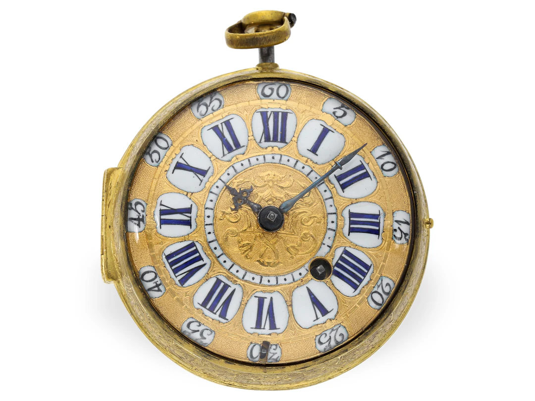Pocket watch: early, fine ‘oignon’ with repeater, Le Mercier à Rouen