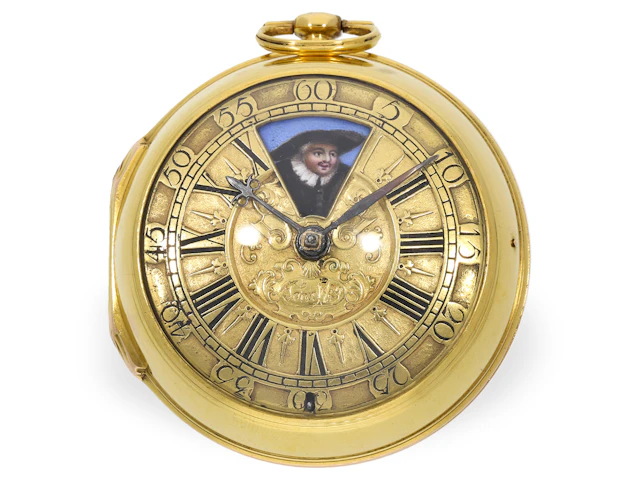 Pocket watch: a significant, extremely rare gold pocket watch with