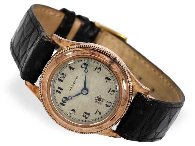 Wristwatch: A rarity, early John Harwood automatic watch, hallmarks from 1935