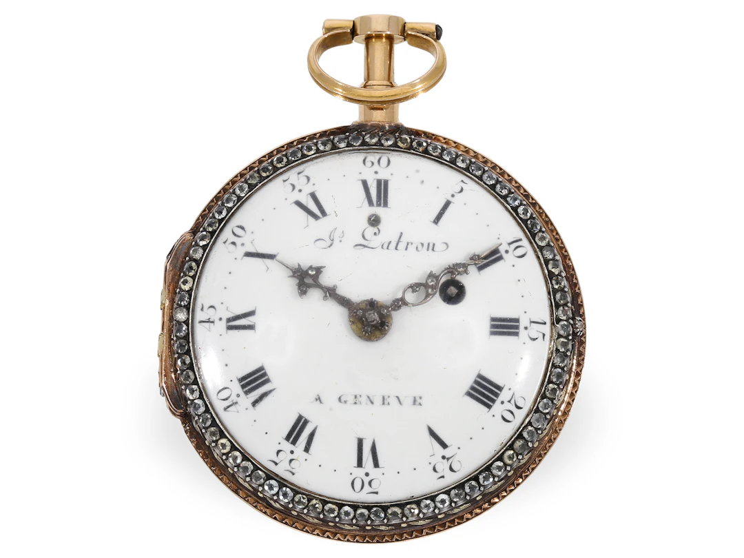 Pocket watch: large Geneva ceremonial pocket watch with repeater