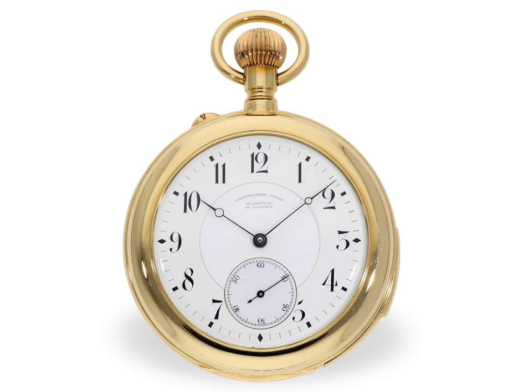 Pocket watch: very rare Glashütte precision watch with minute repeater