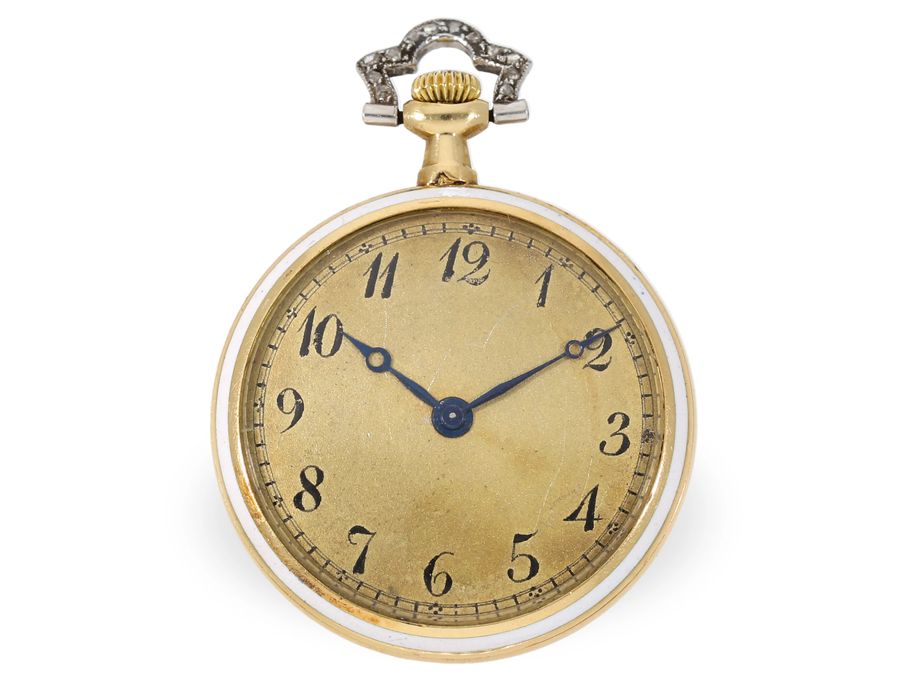 Pocket watch/pendant watch: exquisite platinum/gold/enamel ladies’