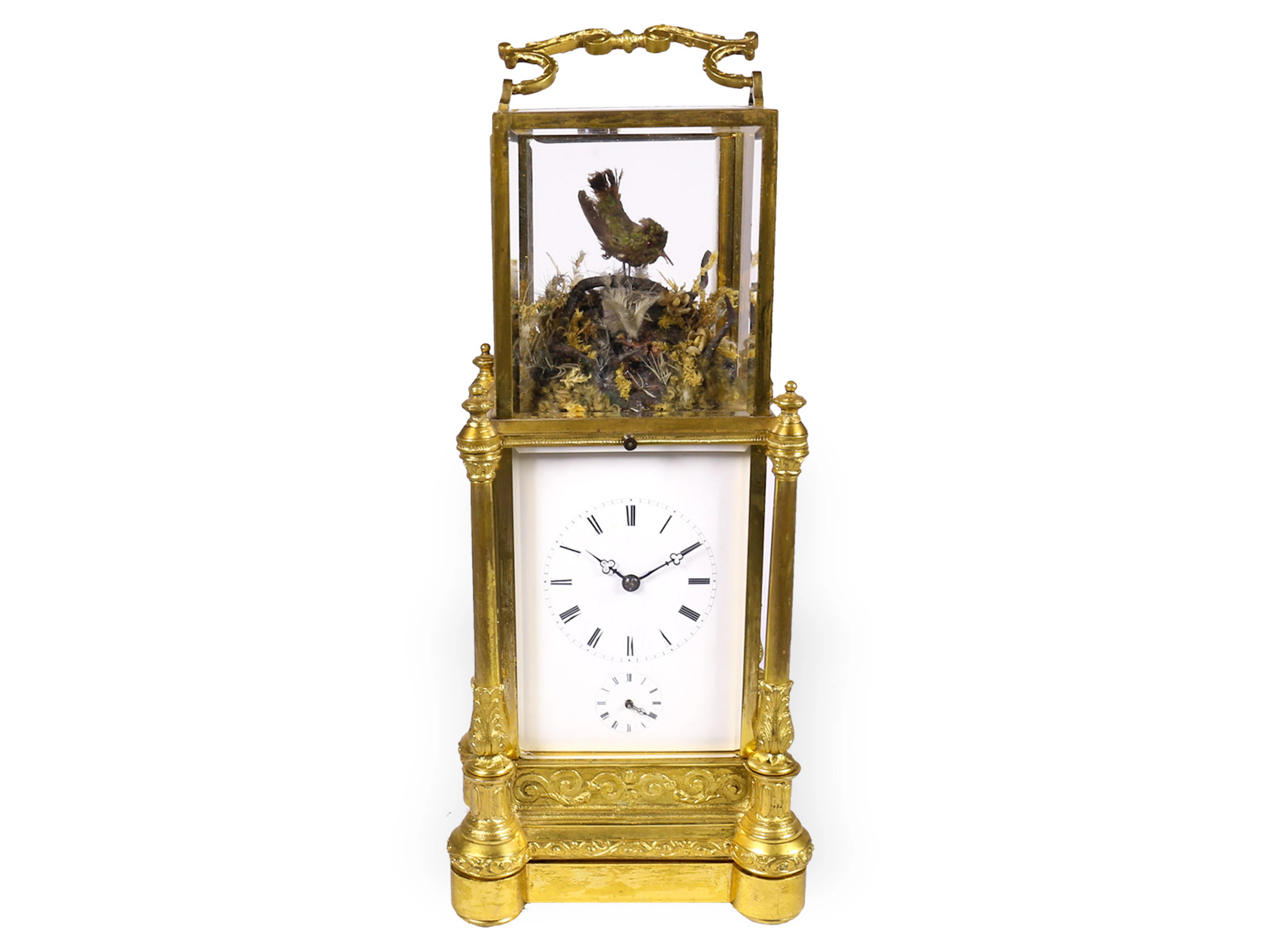Travel clock: significant, museum-quality, complicated Japy Frères