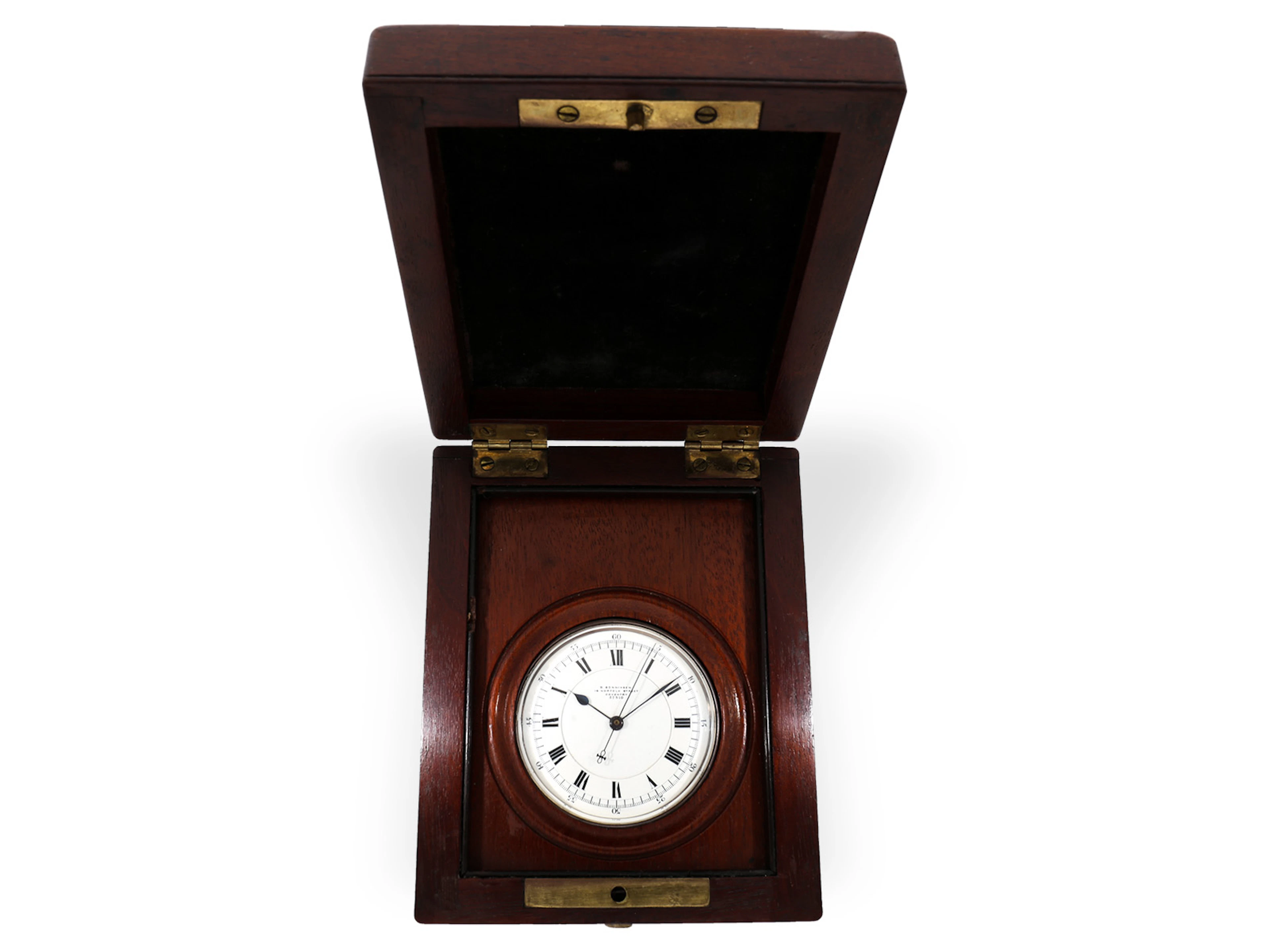 Pocket watch: significant deck chronometer with 34-minute carousel