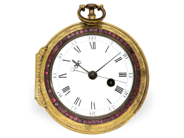Pocket watch/carriage watch: skeletonised verge watch with center