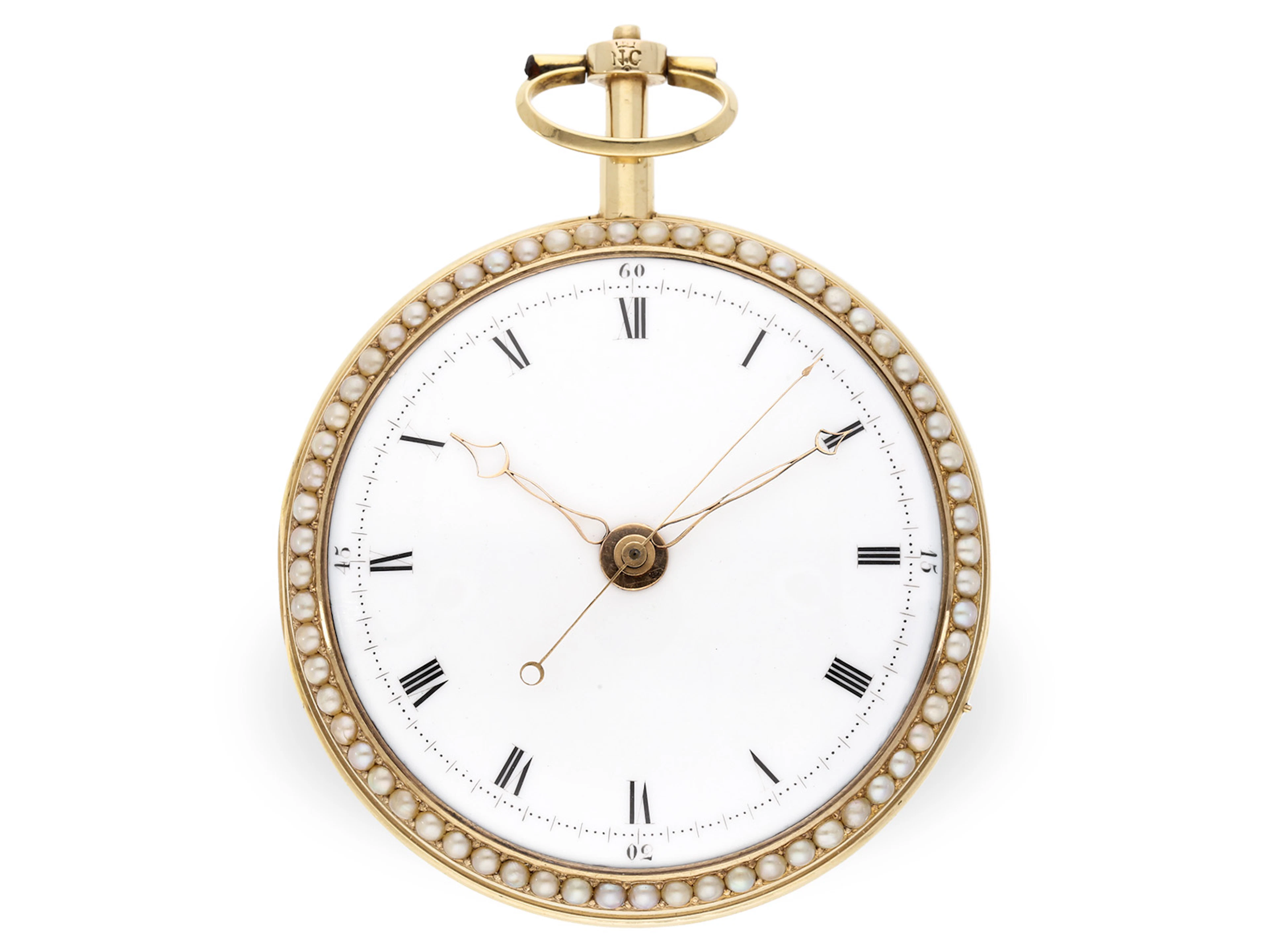 Pocket watch: a significant, large enamelled watch for the Chinese