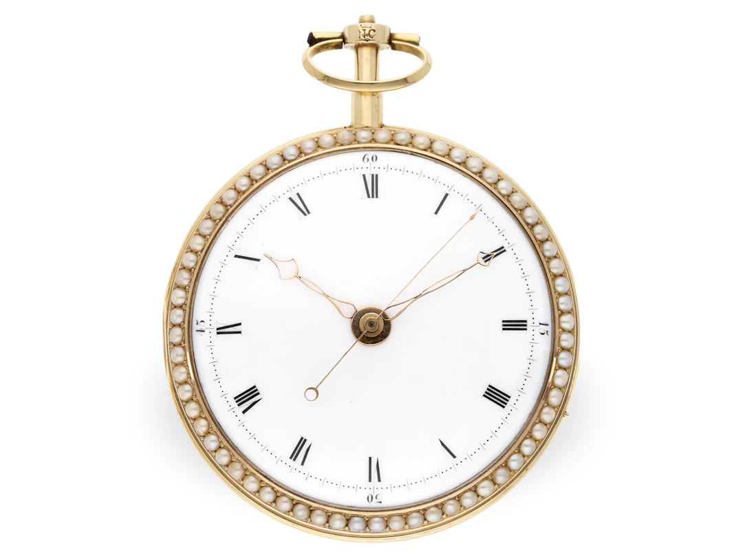 Pocket watch: a significant, large enamelled watch for the Chinese