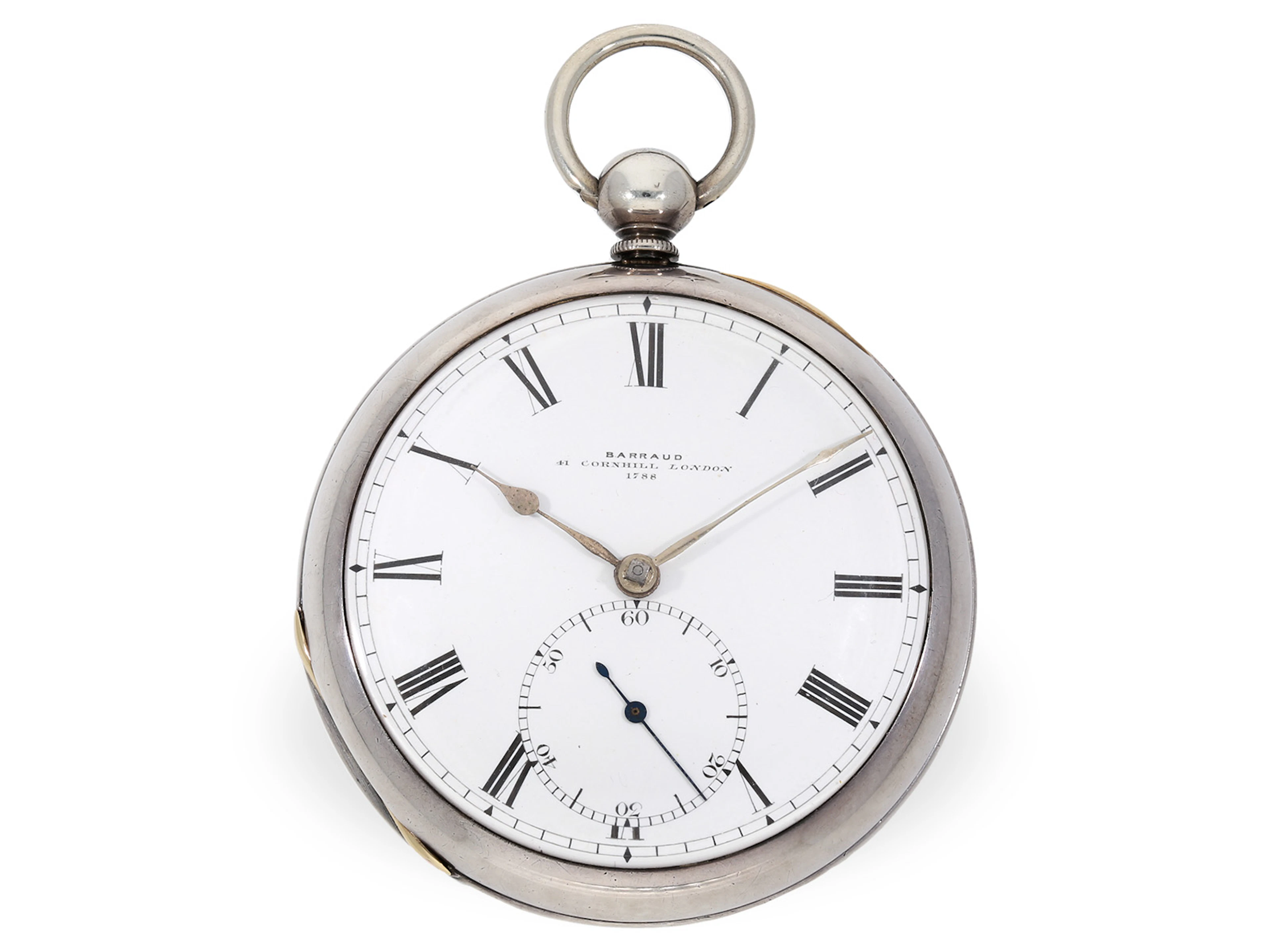 Pocket watch: rare English chronometer by Barraud London No. 1788