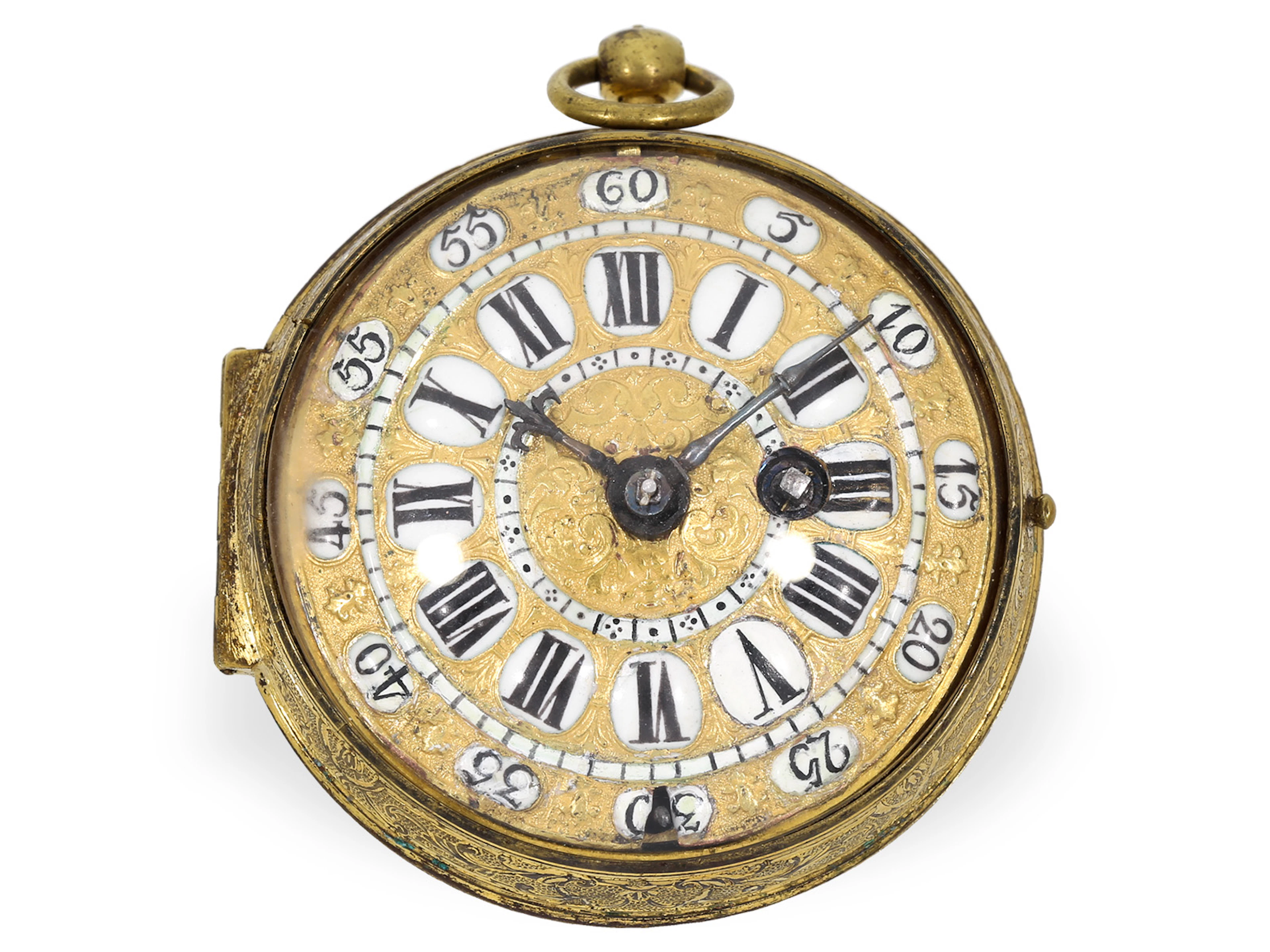 Pocket watch: one of the earliest two-hand ‘Oignon’ watches without