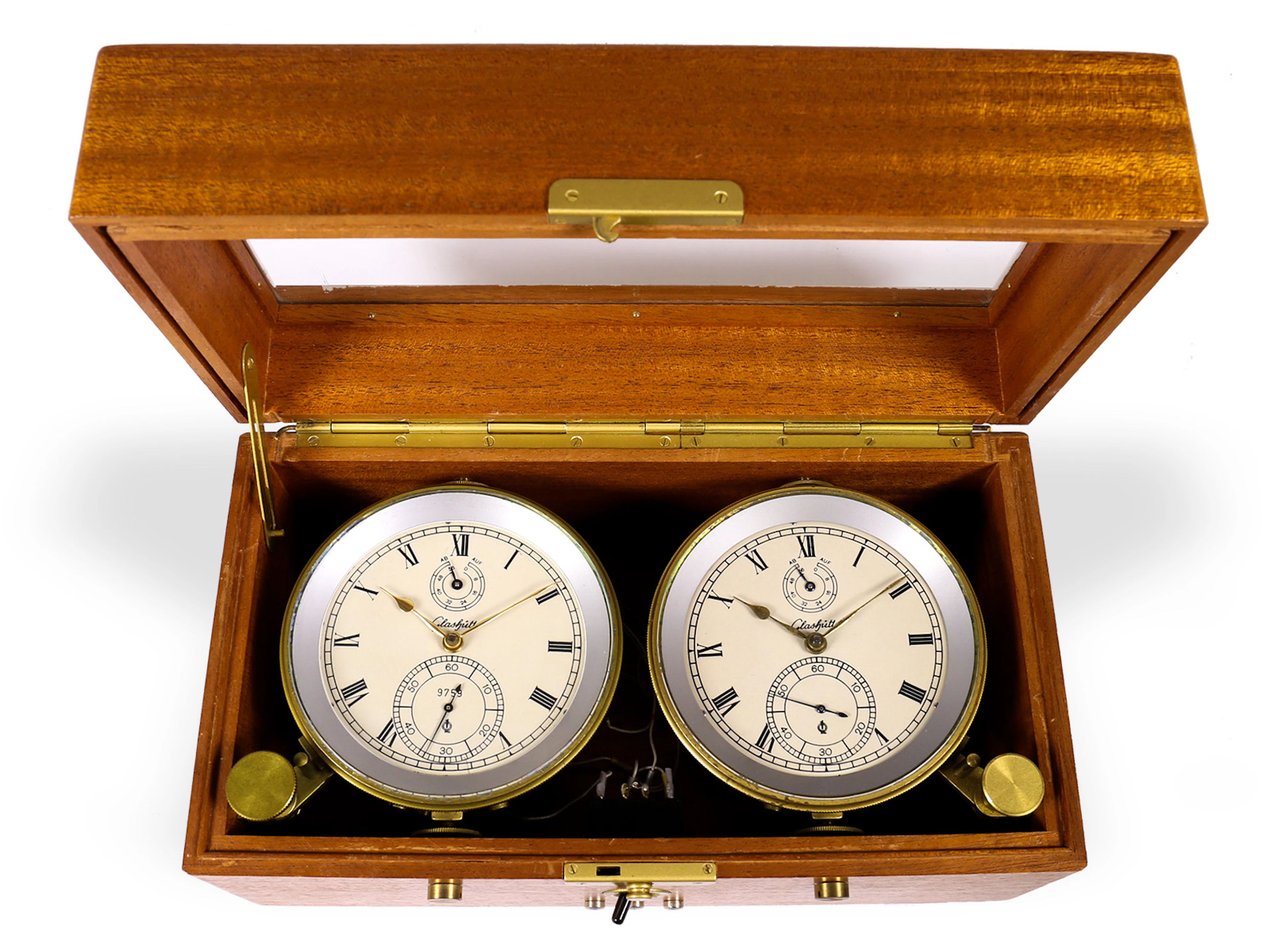 Marine chronometer with electrical contact mechanism, extremely rare