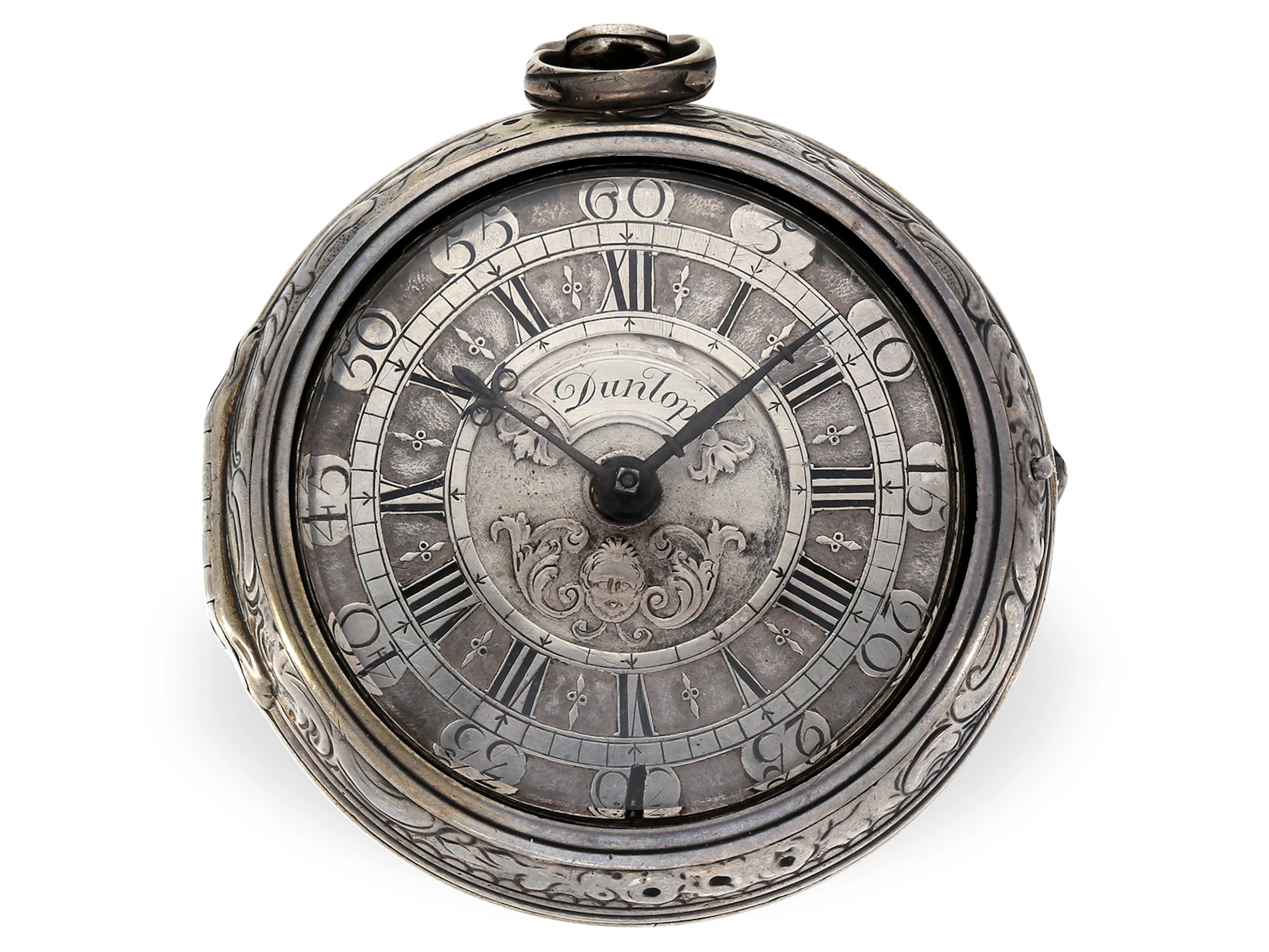 Pocket watch: early English double-cased verge watch, Andrew Dunlop