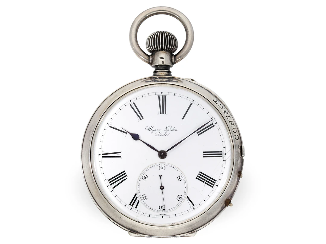 Pocket watch: extremely rare Ulysse Nardin chronometer with electric