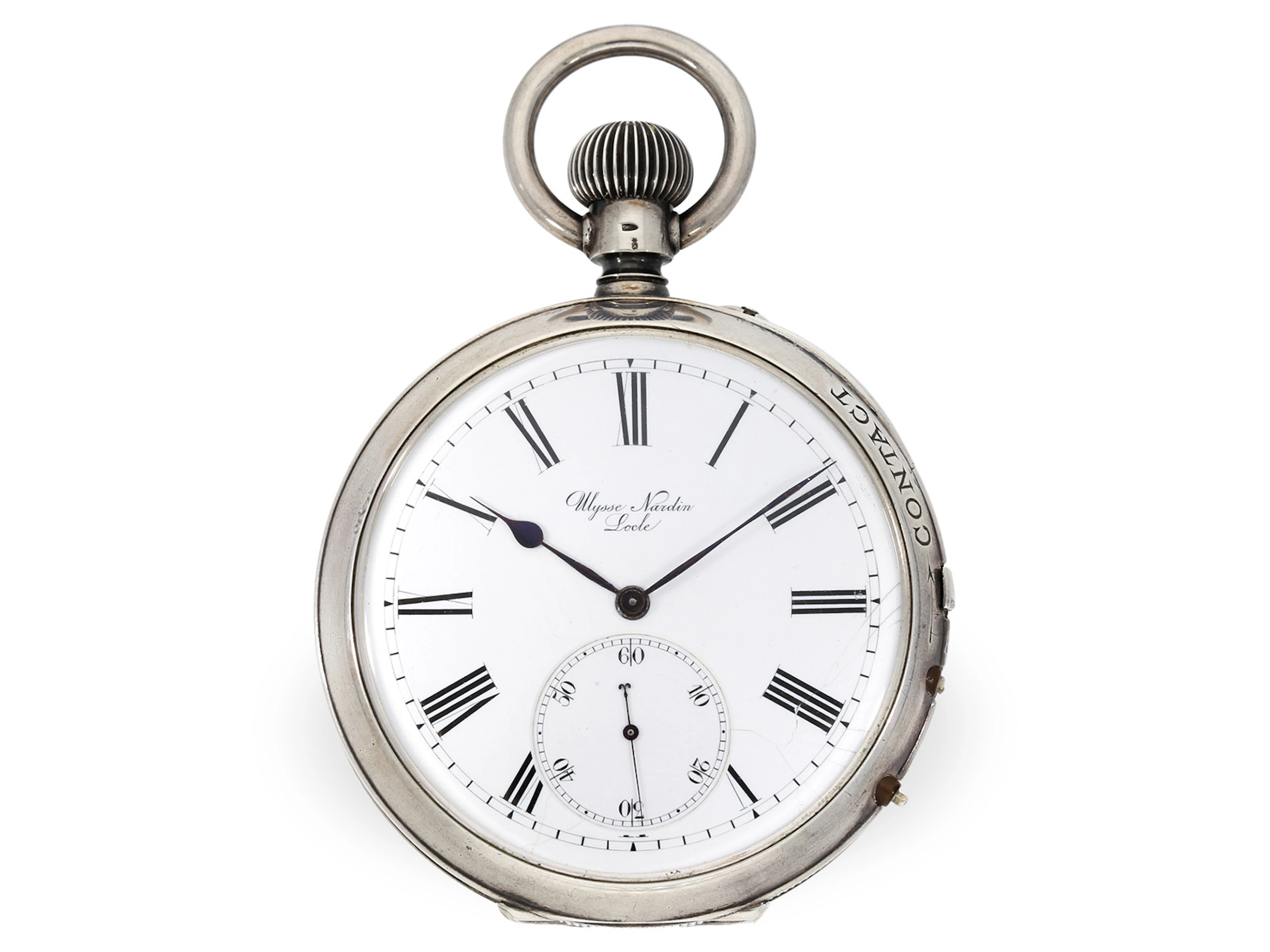 Pocket watch: extremely rare Ulysse Nardin chronometer with electric