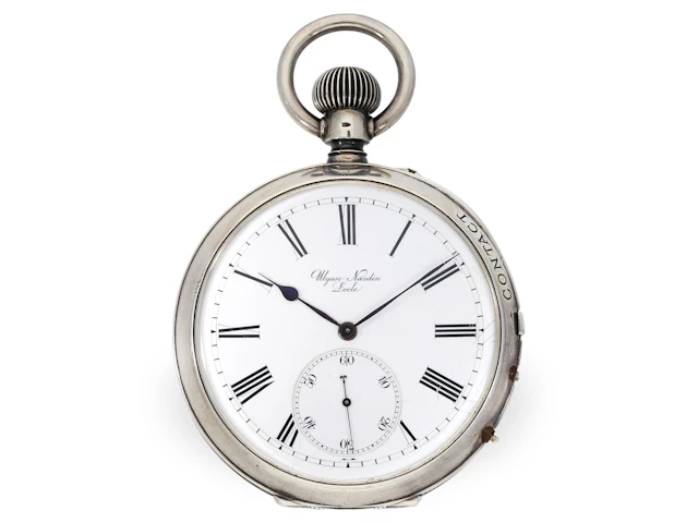 Pocket watch: extremely rare Ulysse Nardin chronometer with electric