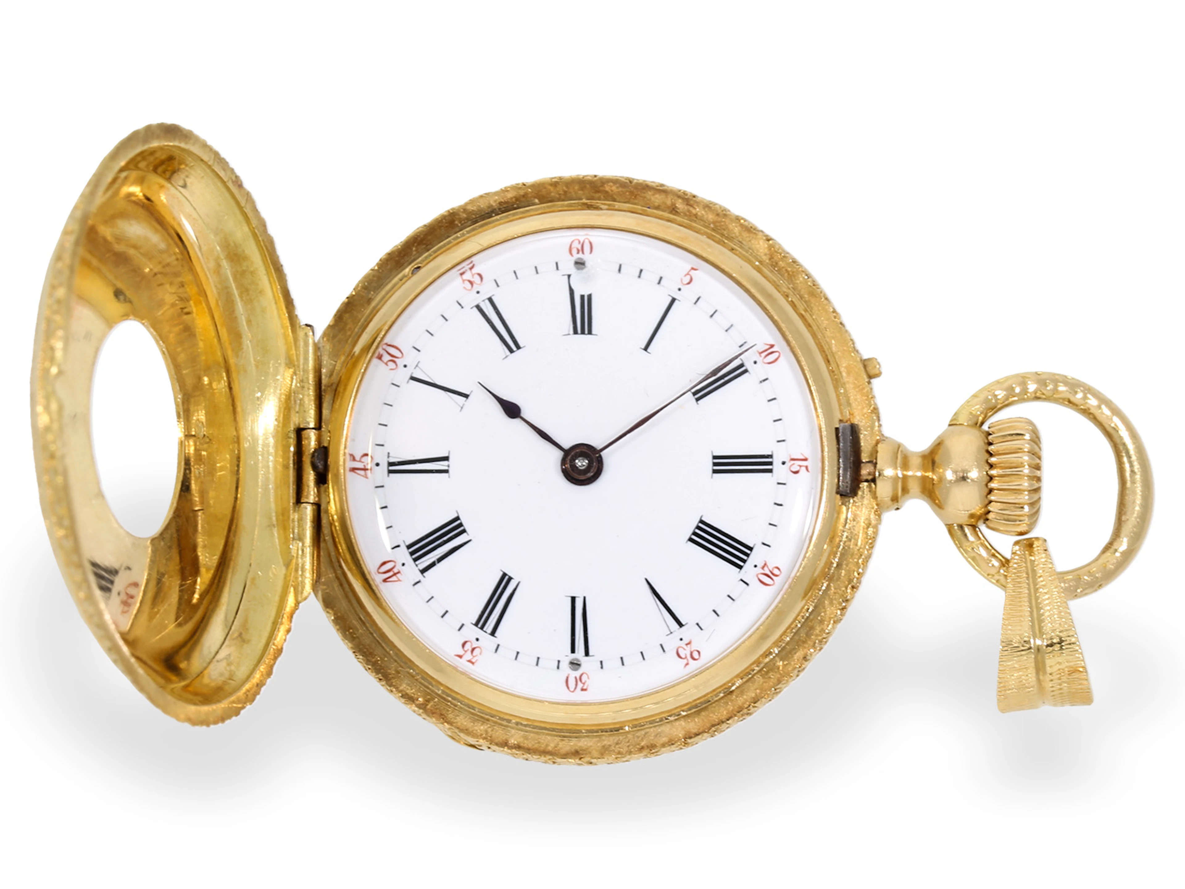 Pocket watch/pendant watch: rare, very fine ladies’ half hunting case