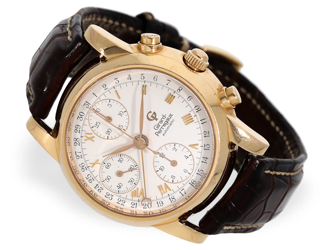 Wristwatch: rare vintage GIRARD-PERREGAUX “Chronographe GP 9000” chronograph