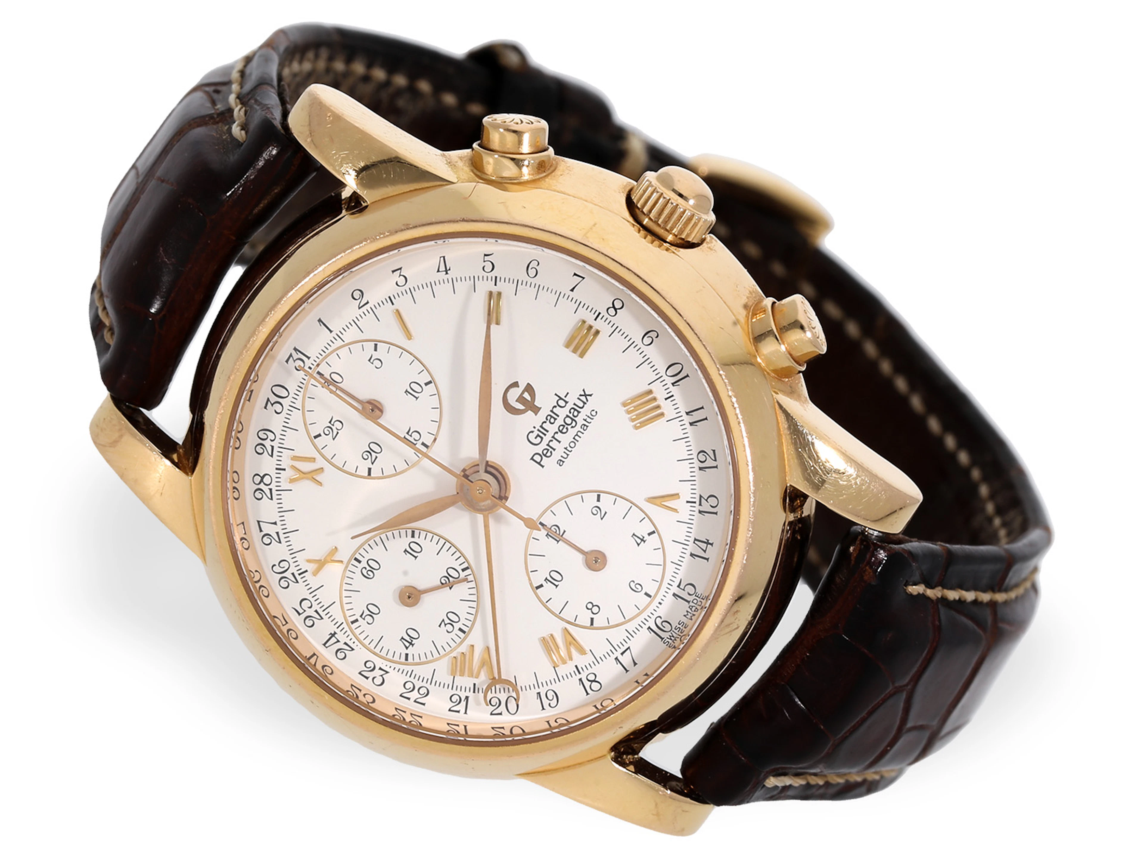 Wristwatch: rare vintage GIRARD-PERREGAUX “Chronographe GP 9000” chronograph